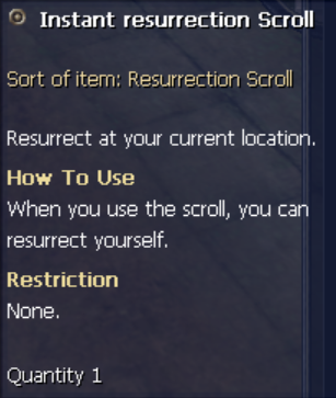 Instant Resurrection Scroll