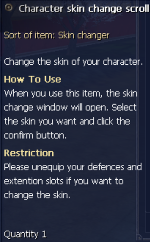 Character skin change